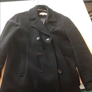Men’s black peacoat